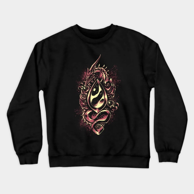 Dragon Tear Crewneck Sweatshirt by Pixeleyebat